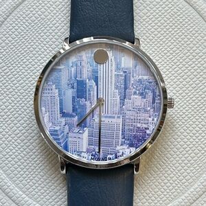 Movado Alexi X Artist Collaboration Watch With 40mm Face With DownTown Design